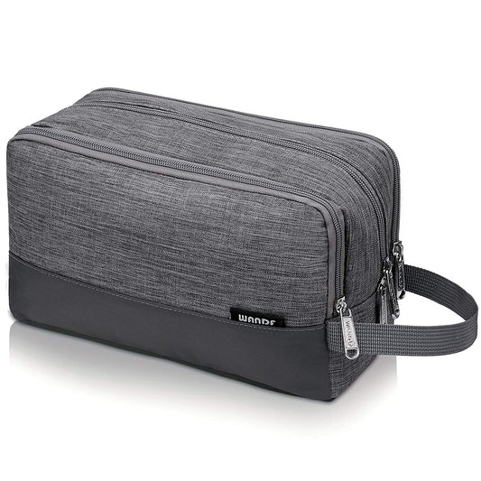 Toiletry Bag for Men Hanging Dopp Kit Water Resistant Shaving Bag Small Toiletry Bag for Traveling (Denim Grey)