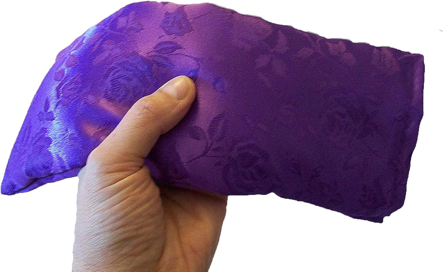 (Take Two Pillows) One Long Flax Seed and Lavender Silky Satin Eye Pillow with Matching Slip Cover (10 X 4 X 0.8 Inches) Don’T Take Pills! Take Pillows!