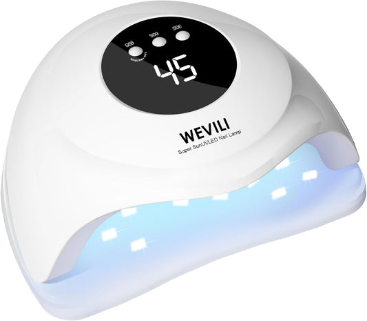 72W UV Nail Lamp, Faster UV Light for Gel Polish with 3 Timers, Professional Auto Sensor Nail Dryer with LCD Screen for Salon and Home Use