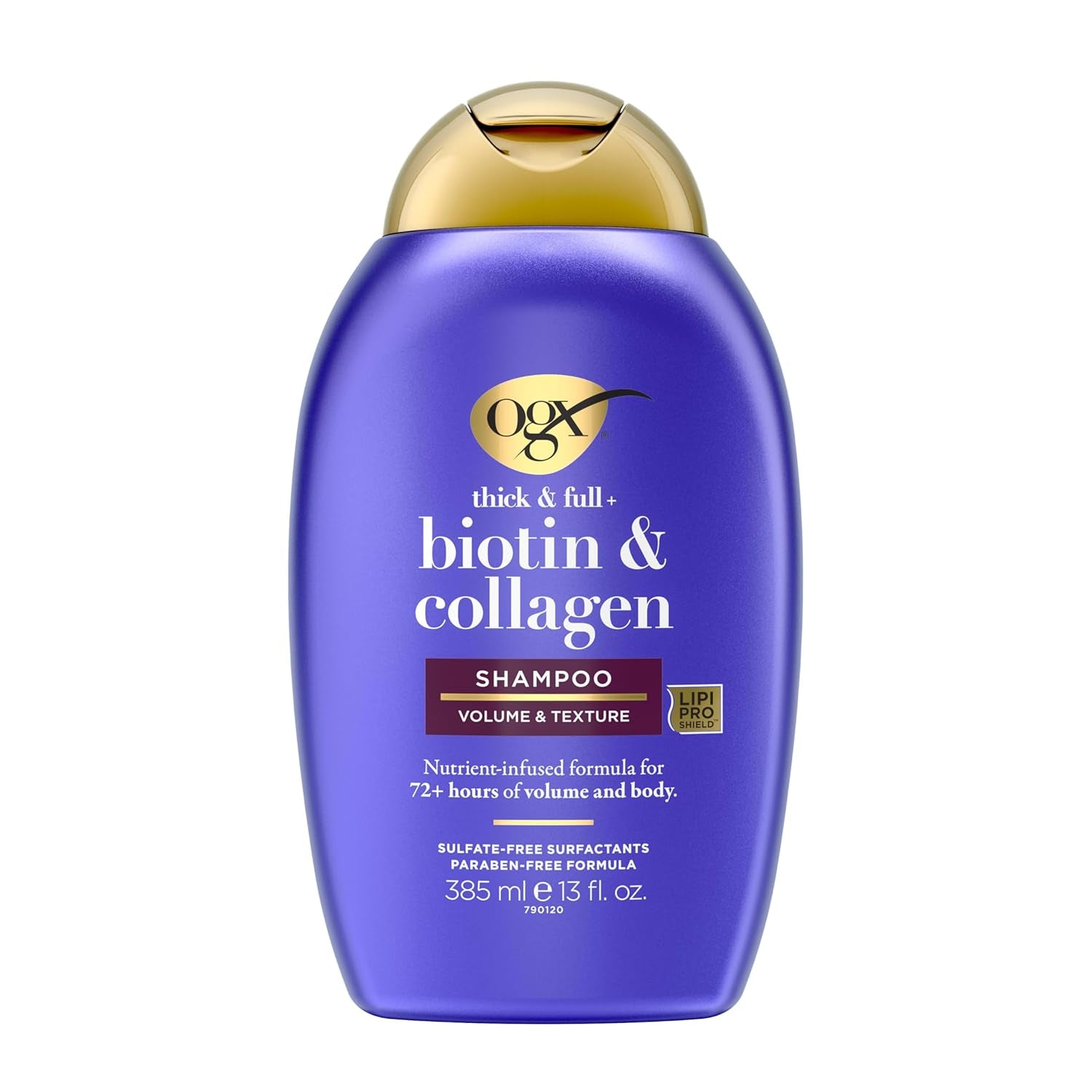 Thick & Full + Biotin & Collagen Volumizing Shampoo, Nutrient-Infused Hair Shampoo with Vitamin B7 Biotin Gives Hair Volume & Body for 72+ Hours, Sulfate-Free Surfactants, 13 Fl. Oz