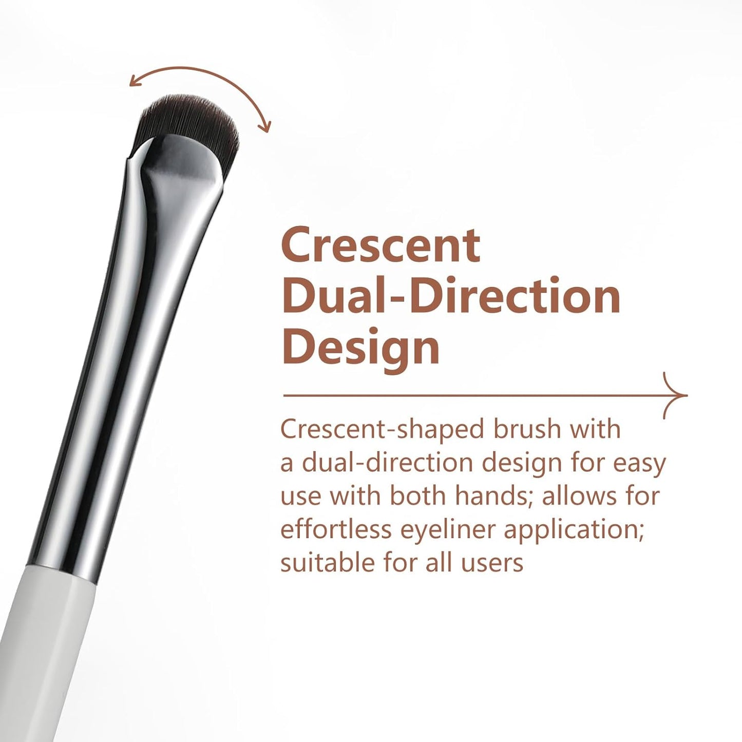 Eyeliner Brush, Crescent-Shaped Eyeliner and Brow Brush - Effortlessly Create Perfect Eyeliner (187 Curved Eyeliner)