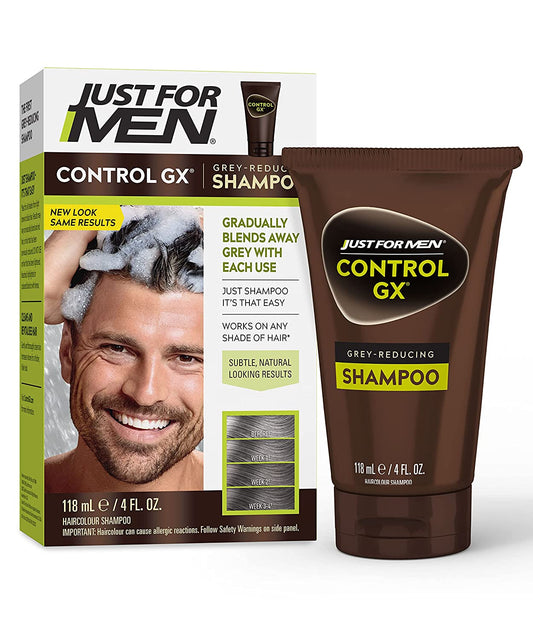 Control GX Grey Reducing Shampoo, Gradual Hair Color for Stronger and Healthier Hair, 4 Fl Oz - Pack of 1 (Packaging May Vary)