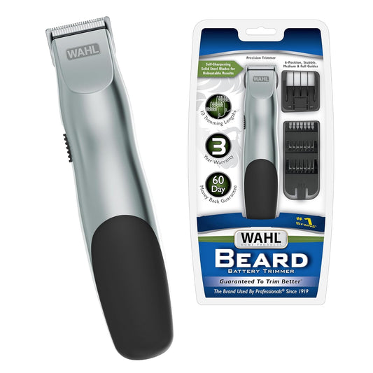 Groomsman Battery Operated Facial Hair Trimmer for Beard & Mustache Trimming Including Light Detailing and Body Grooming – Model 9906-717V