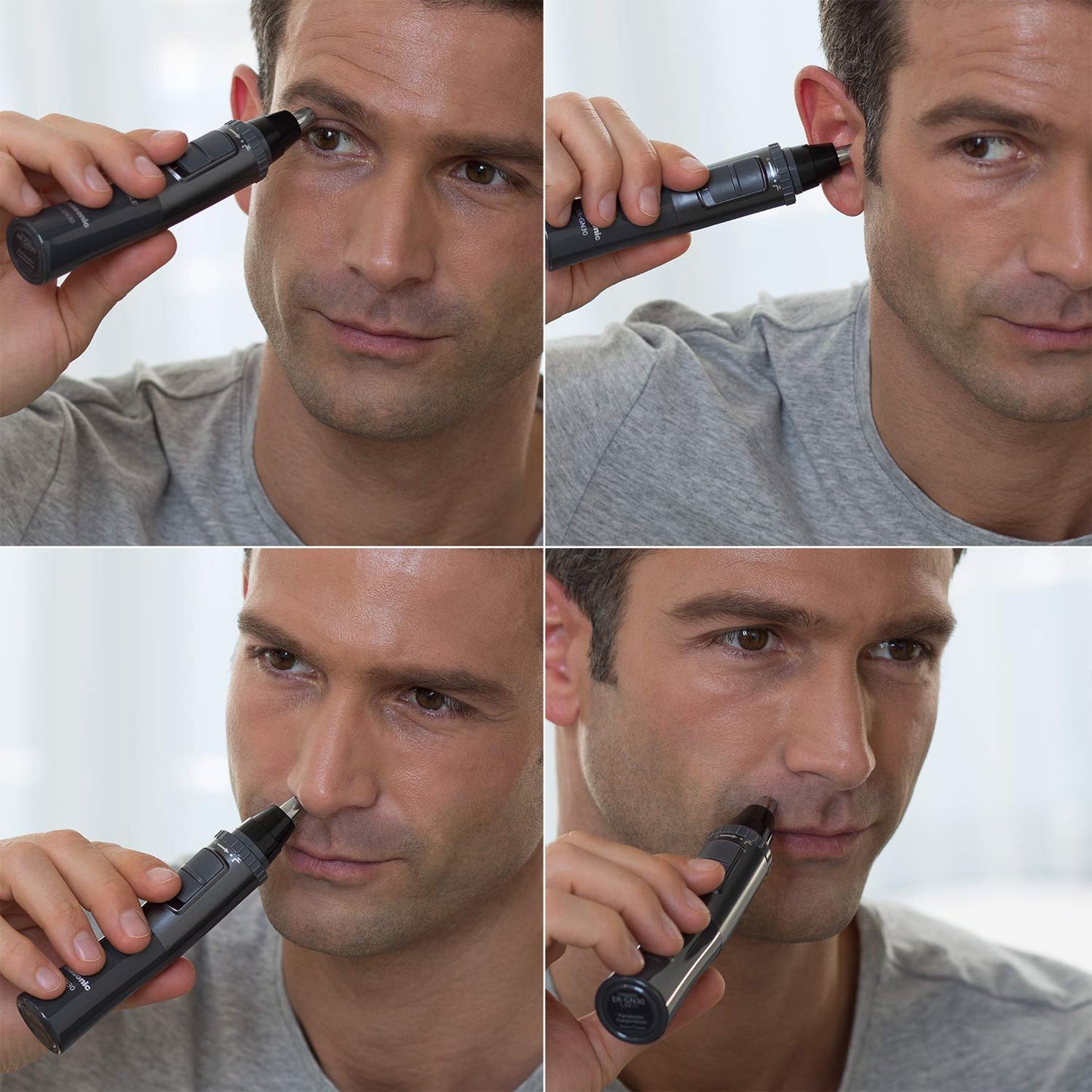 Men’S Ear and Nose Hair Trimmer, Wet Dry Hypoallergenic Dual Edge Blade - ER-GN30-H