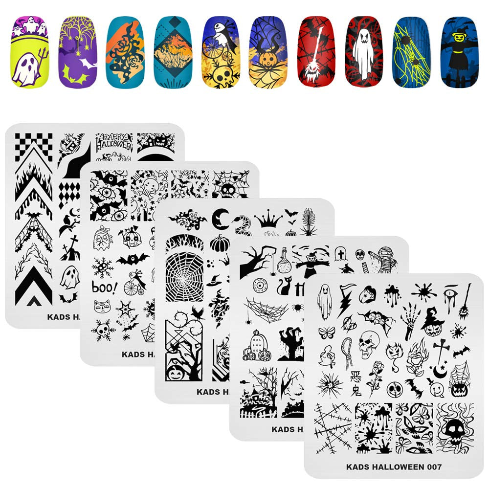 20Pcs Nail Stamp Plates Set Nails Art Stamping Plates Leaves Flowers Animal Nail Plate Template Image Plate (20 Pcs)