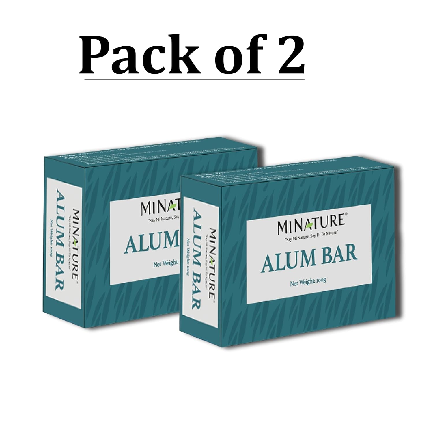 Pack of 2 Alum Bar (Potassium Alum) (Phitkari) by  | Alum Stone(Fitkari)| Alum Shaving Bar | Alum Blocks after Shave|100G*2 | 100% Only Alum | Chemical & Preservative Free| Pure & Natural