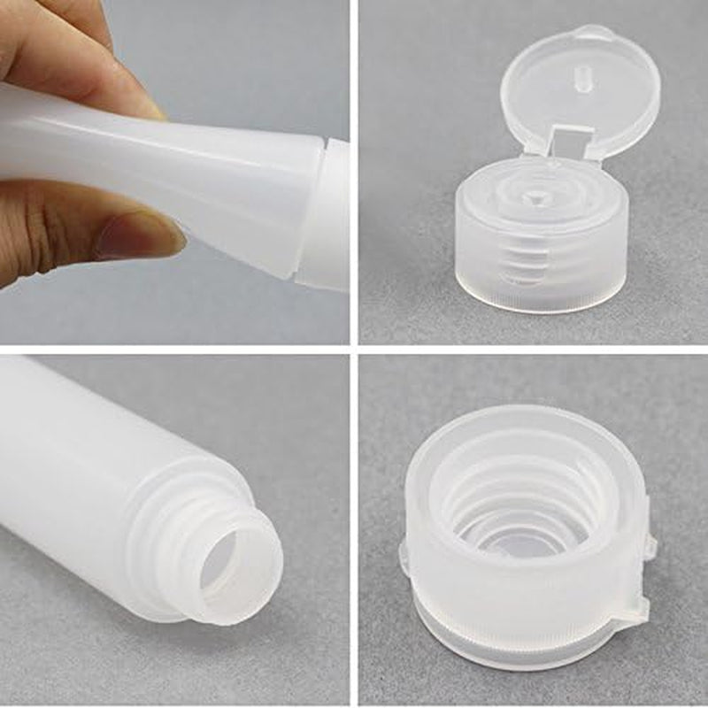 6 Pack Travel Size Plastic Squeeze Bottles for Liquids, 30Ml/1 Fl. Oz TSA Approved Makeup Toiletry Cosmetic Containers