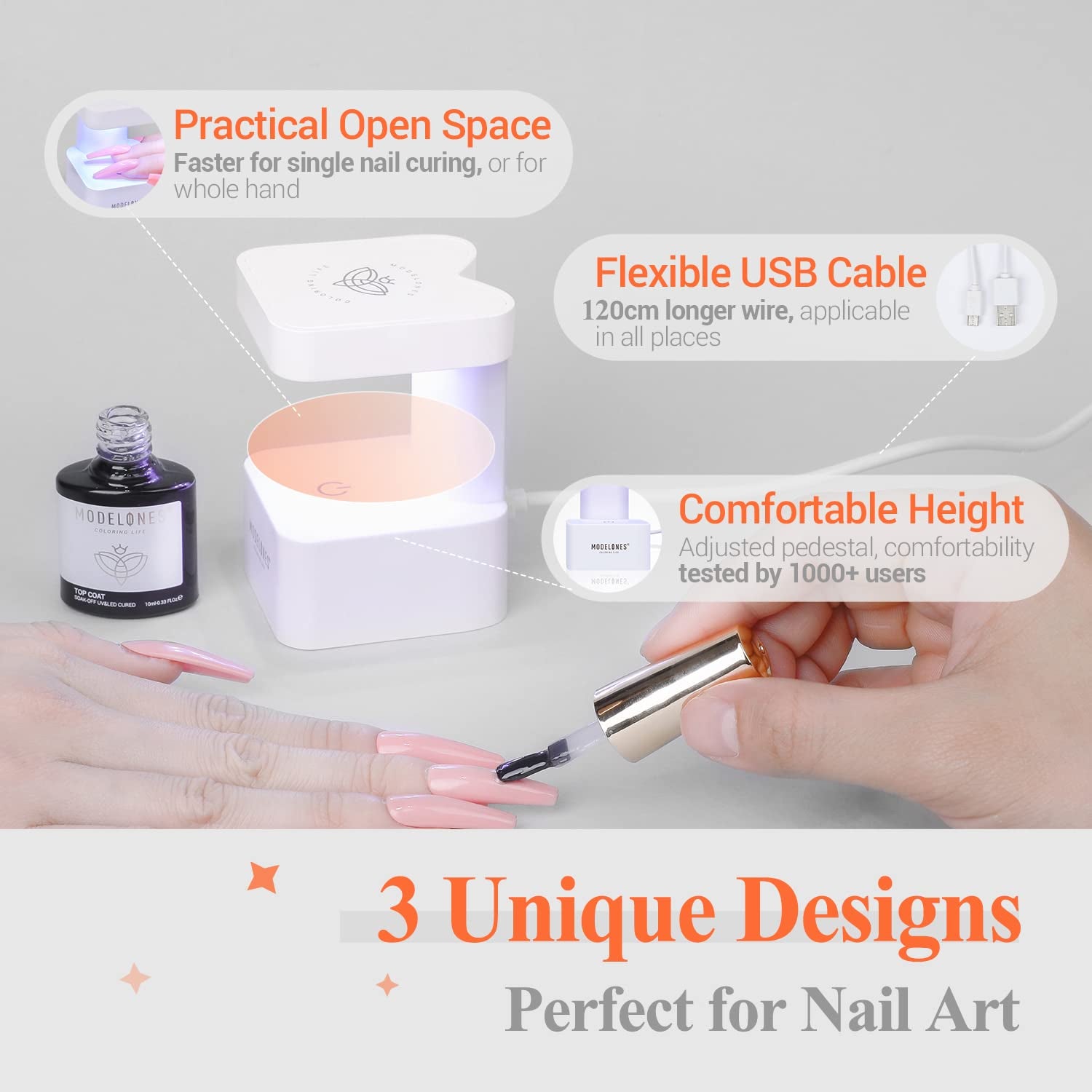 Mini UV Light for Nails, UV Nail Lamp, Nail Light for Gel Nails with 2 Timers for Fast Nail Extension, LED Nail Lamp, Portable USB Nail Dryer for Travel