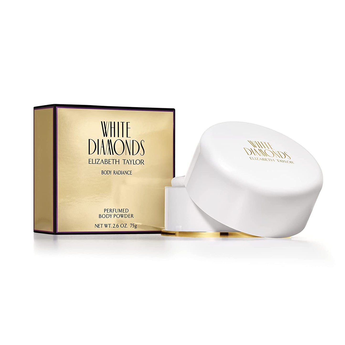 Body Powder for Women, Fragrance with Body Puff, White Diamonds, 2.6 Oz