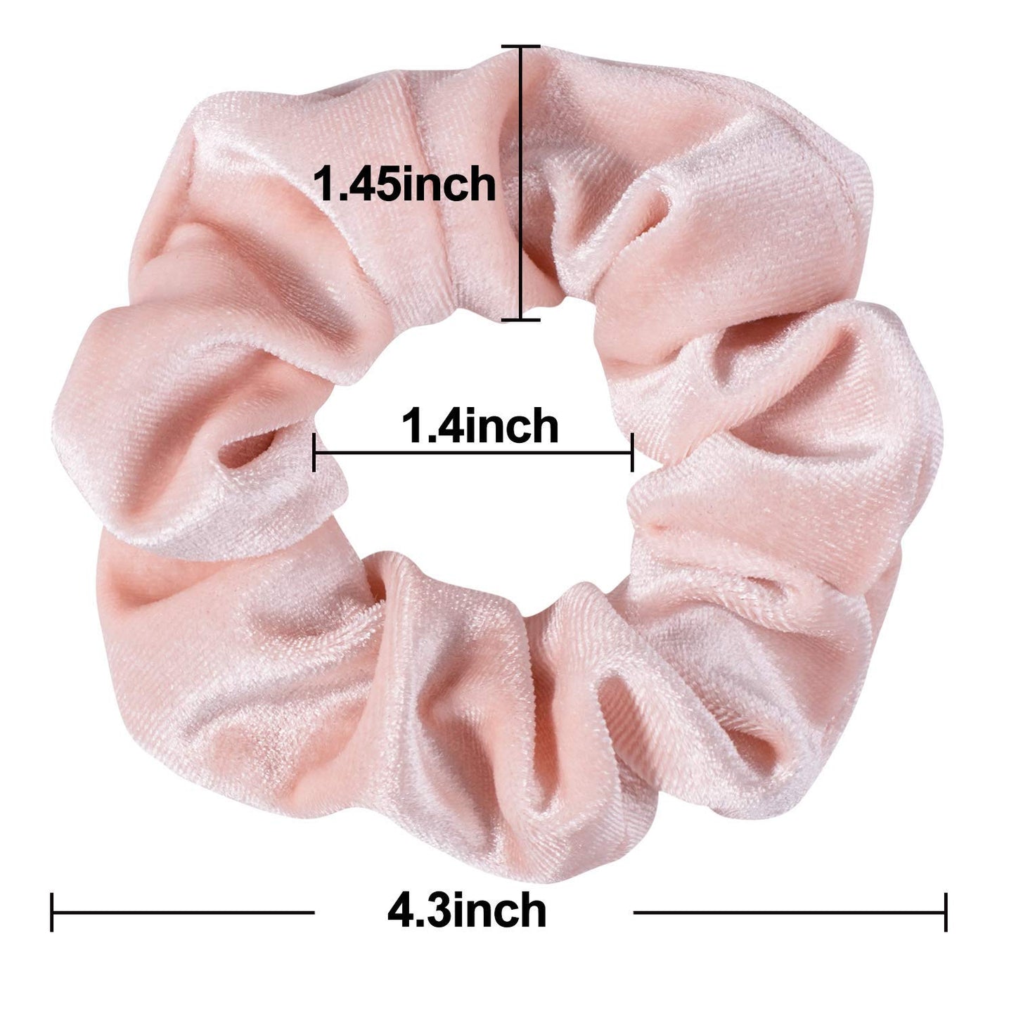 12Pcs Blush Theme Scrunchies Velvet Elastics for Women Pink Bobbles Soft Lovers Scrunchy Classic Thick Hair Bands Ties Gifts for Teenage Girls