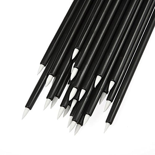 100PCS Disposable Eyeliner Brush, Makeup Brushes Applicator, Cosmetic Eye Wands, Eyeliner Brush Applicator for Lip Liners, Eye Makeup, Eyelashes and Detail Painting (Black)