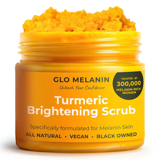 Turmeric Scrub for Dark Spots, Brightening Inner Thighs Bikini Area Underarms, Natural Exfoliating Face