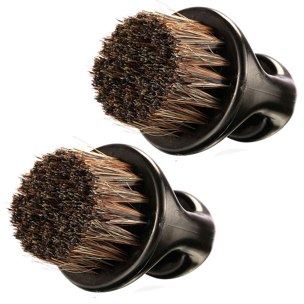 2-Pack Knuckle Brush for Barbers -  Barber Brush for Fades (Essential Tool for Professional Barbering & Grooming Services), Beard Brush Neck Face Duster Brush for Hairdressing Salon Household