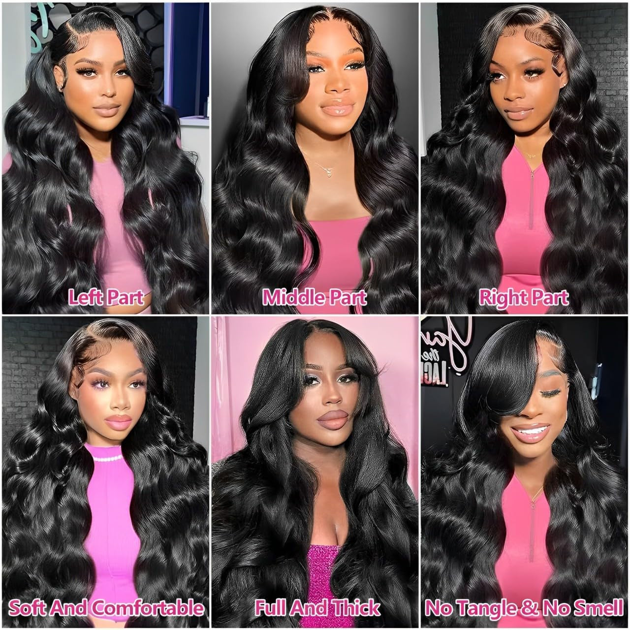 30 Inch 13X6 Lace Front Wigs Human Hair 200 Density Body Wave HD Lace Front Wigs Human Hair Pre Plucked Natural Color Glueless Wig 100% Virgin Human Hair Lace Front Wigs for Women