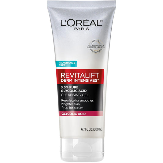 Revitalift 3.5% Pure Glycolic Acid Brightening Cleansing Gel Wth Salicylic Acid 6.7 Fl Oz