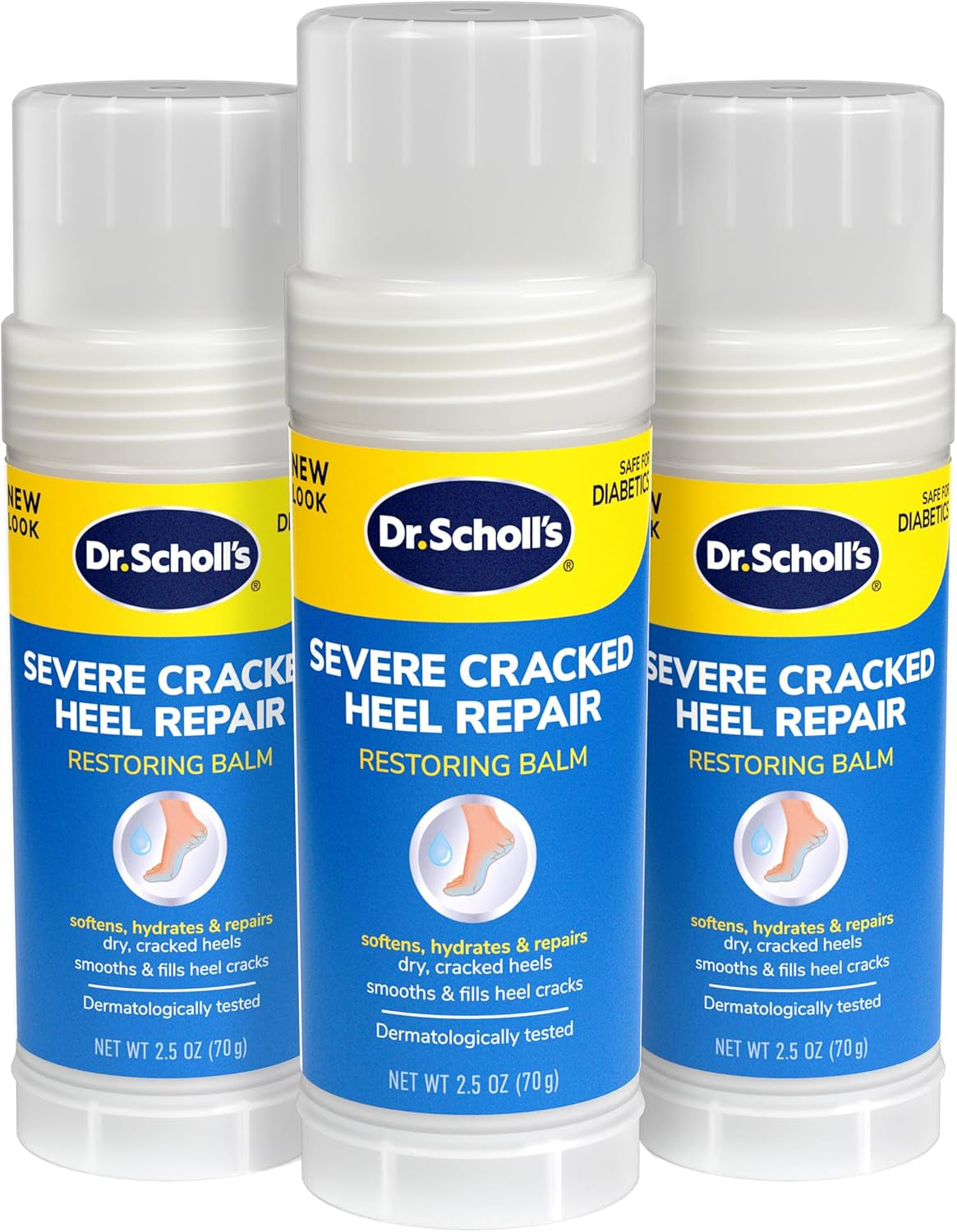 Severe Cracked Heel Repair Restoring Balm 2.5Oz, with 25% Urea for Dry, Cracked Feet, Heals and Moisturizes for Healthy Feet