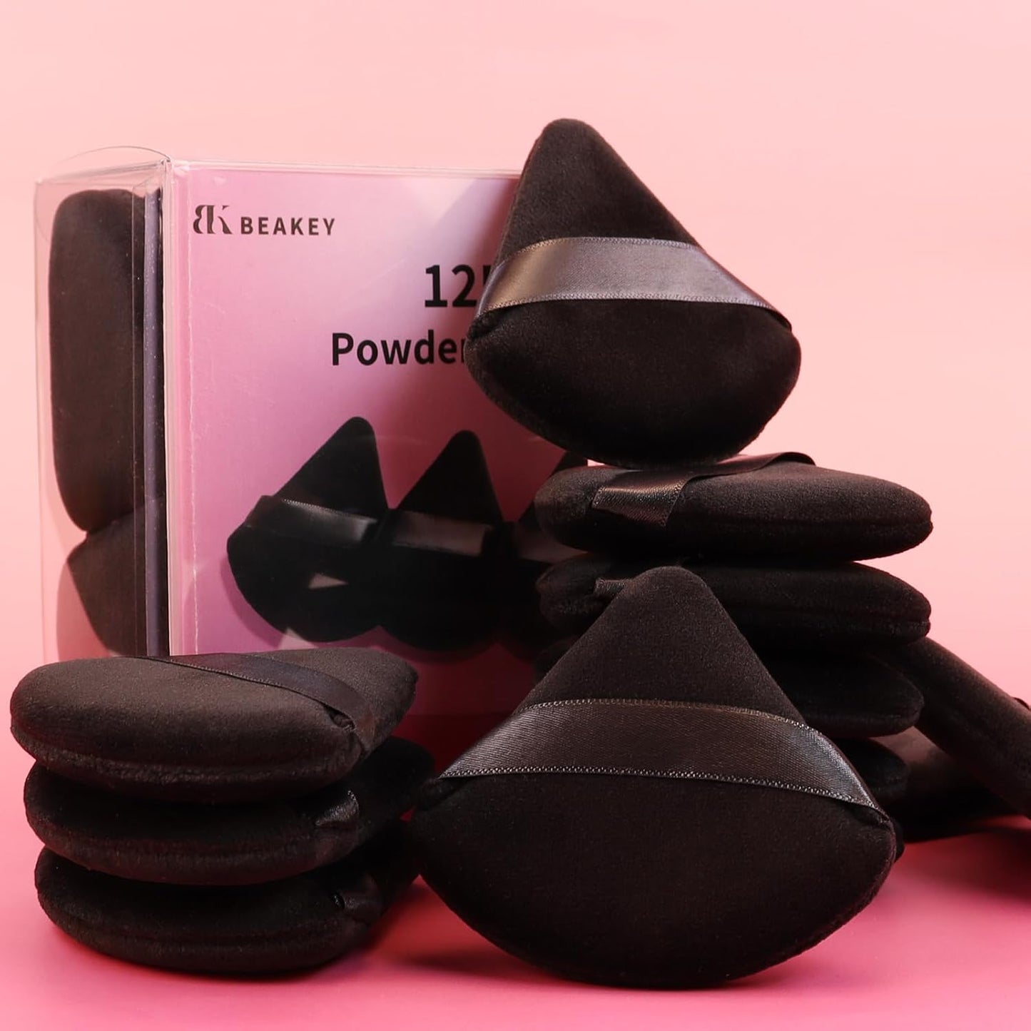 12Pcs Powder Puffs for Face Powder Triangle Powder Puff for Loose and Cosmetic Foundation, Makeup Puff for Contouring, Cloud Kiss Beauty Makeup Tools