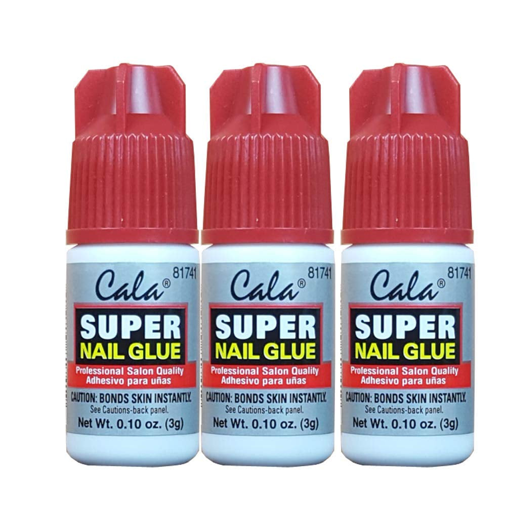 3 Bottles Super Nail Glue Professional Salon Quality,Quick and Strong Nail Liquid Adhesive