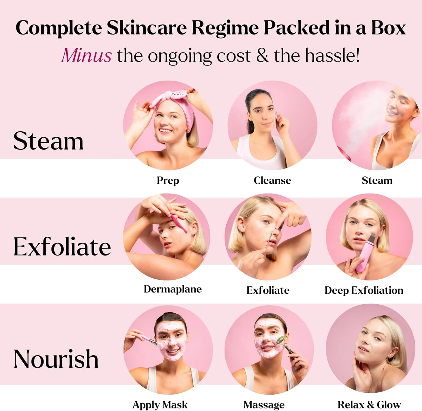 Facial Steamer Spa Kit with Complimentary 17 Tools | Valentines Gift | Face Steamer with Towel Warmer & Humidifier Mode| Self Care Gifts, Spa Gifts - Valentine Gifts for Women - Galentines Day Gifts