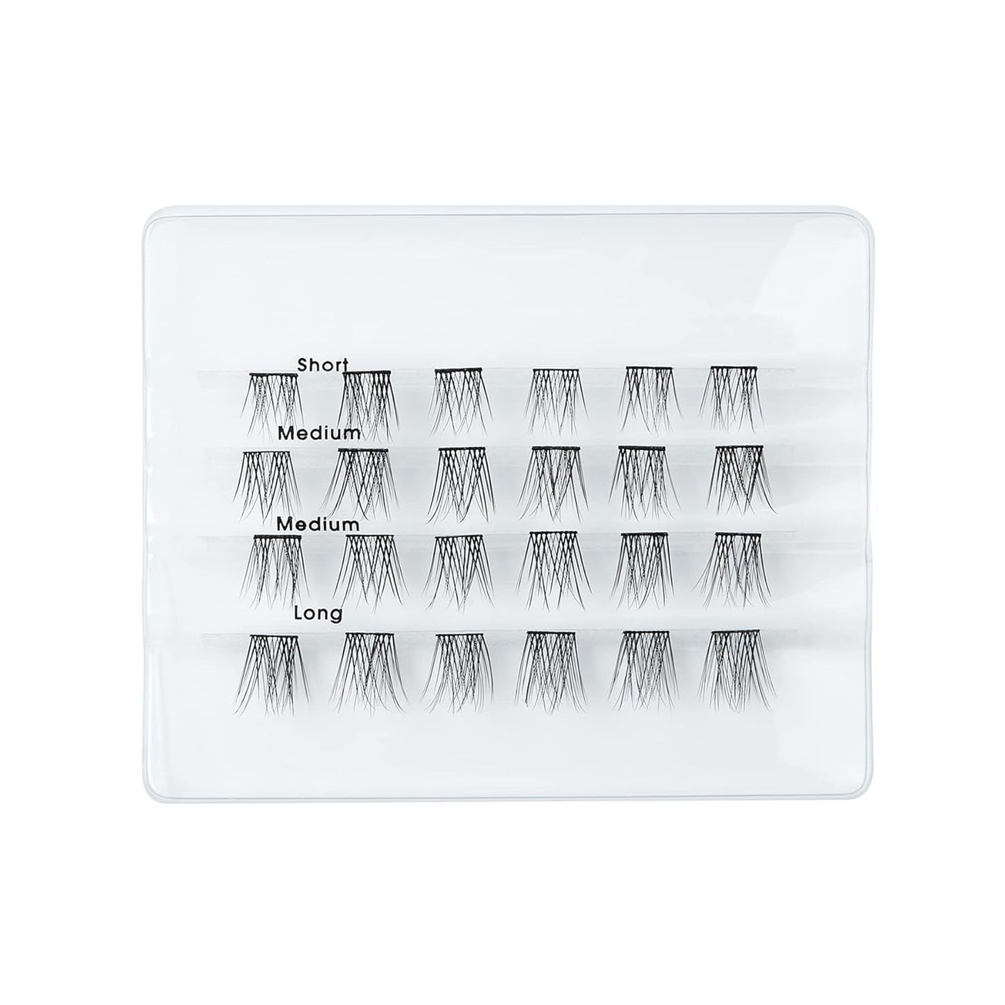 KISS  DIY Eyelash Extension Lengthening Wisps - Featherlight Synthetic Reusable Artificial Eyelashes Multipack of 24 Mini Lash Clusters for That Authentic Eyelash Extension Look