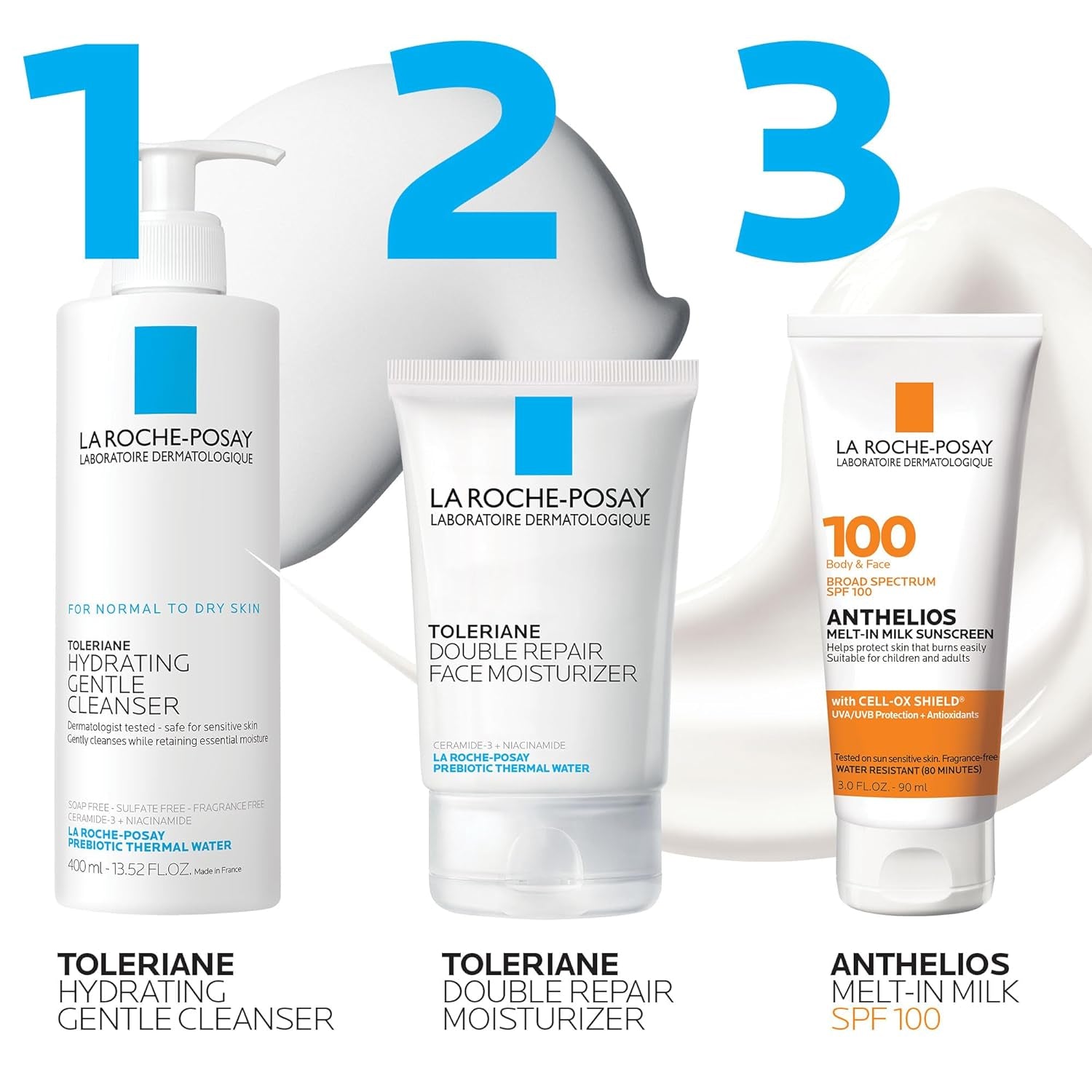 La Roche-Posay Anthelios Melt-In Milk Sunscreen SPF 100, Sunscreen for Body & Face, Broad Spectrum SPF + Antioxidants, Oil Free, for Sun Sensitive Skin, Oxybenzone Free