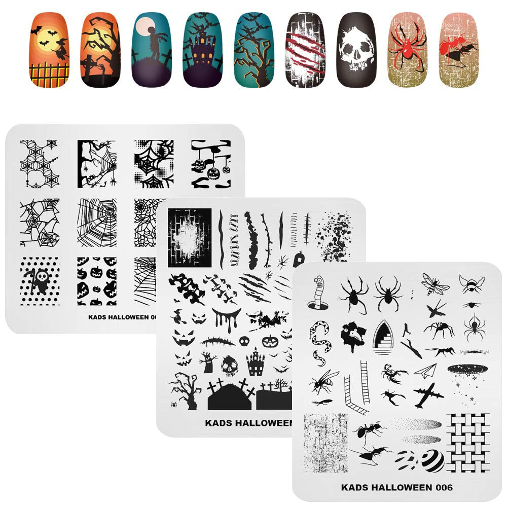 20Pcs Nail Stamp Plates Set Nails Art Stamping Plates Leaves Flowers Animal Nail Plate Template Image Plate (20 Pcs)