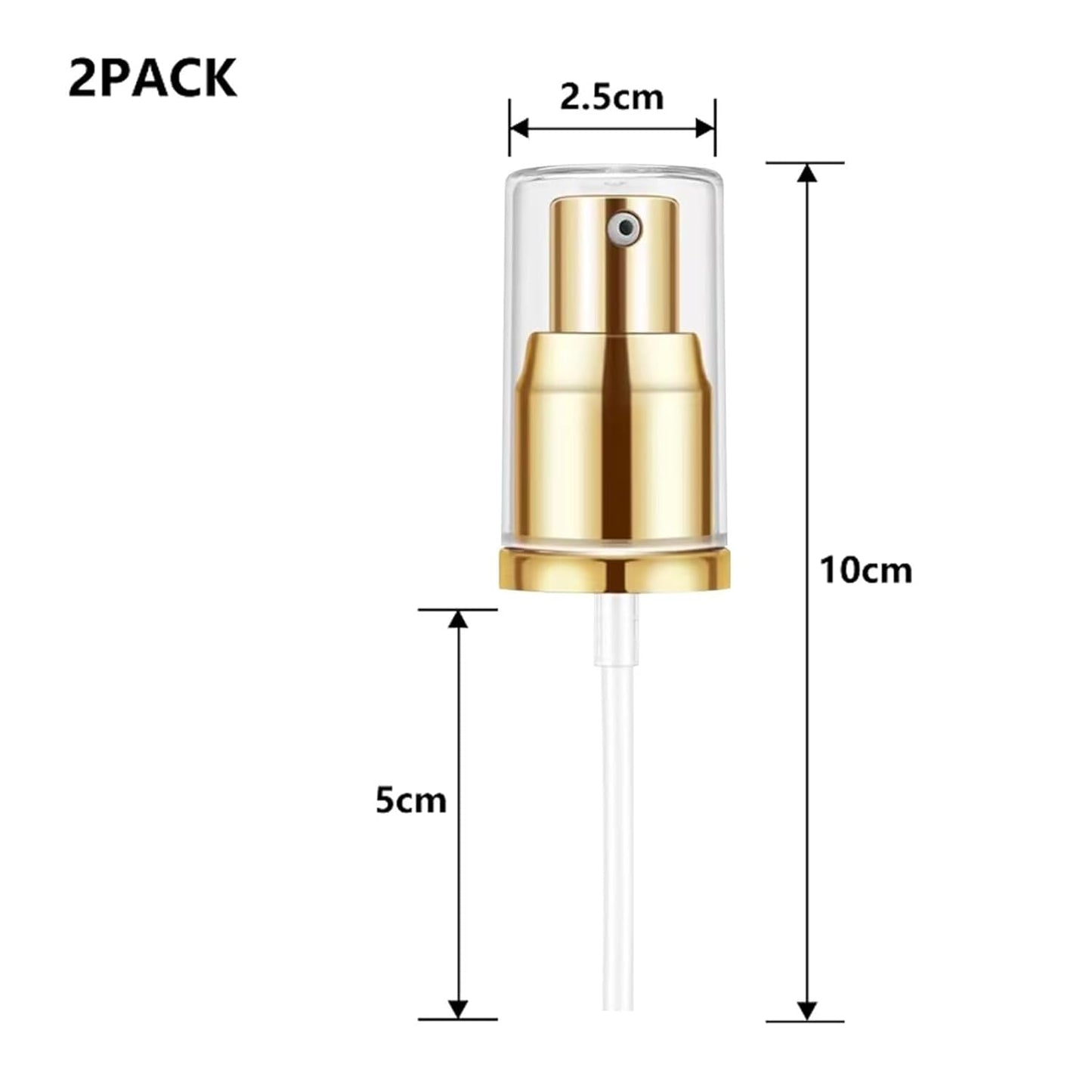 2Pack Foundation Pump Fit for Estee Lauder Double Wear Foundation DW Foundation Replacement Pump(Gold)