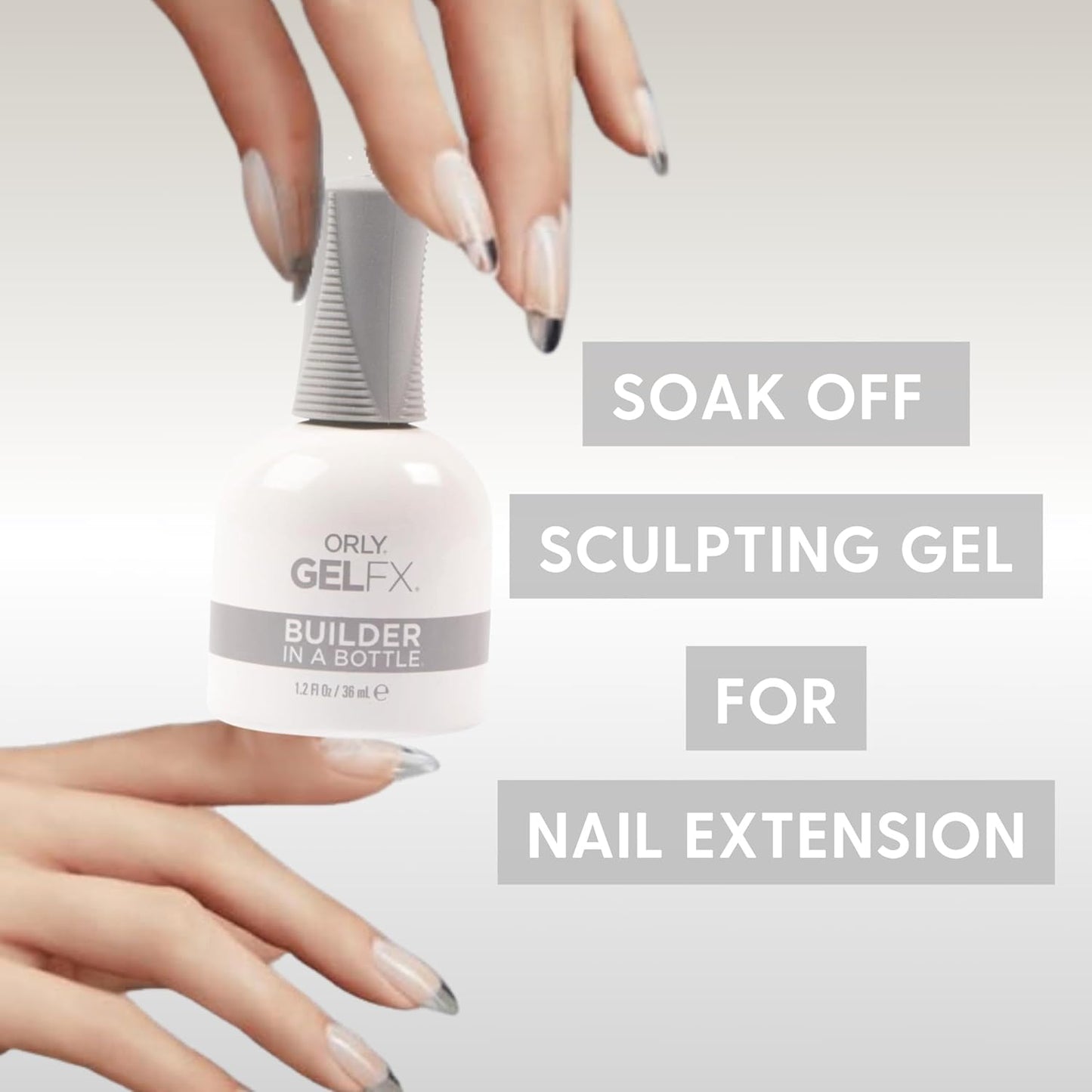 Builder in a Bottle Soak-Off Sculpting Gel for Quick Nail Extension, Repair and Strengthening | Long-Lasting Builder Gel with Brush-On Application |Salon-Quality Nails at Home (Clear)