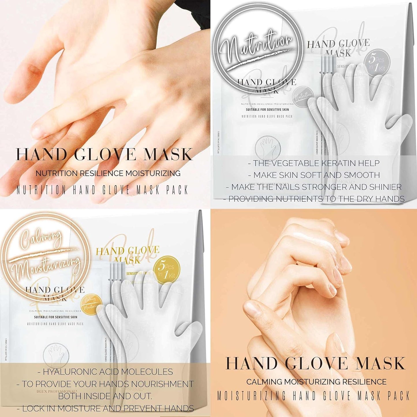 Hand Masks - Moisturizing Fragrant Hand Mask Gloves, Protein Rich Moisturizing Gloves for Dry Skin, Single Use