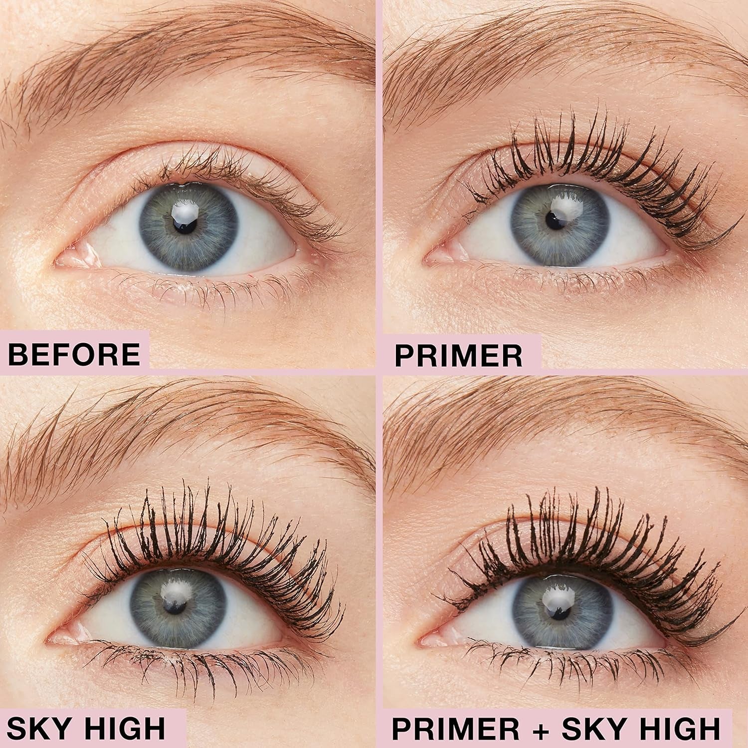 Lash Sensational Sky High Serum Infused Lash Primer for Mascara, Lengthening, Thickening, Tinted and Washable Formula, Soft Black, 1 Count