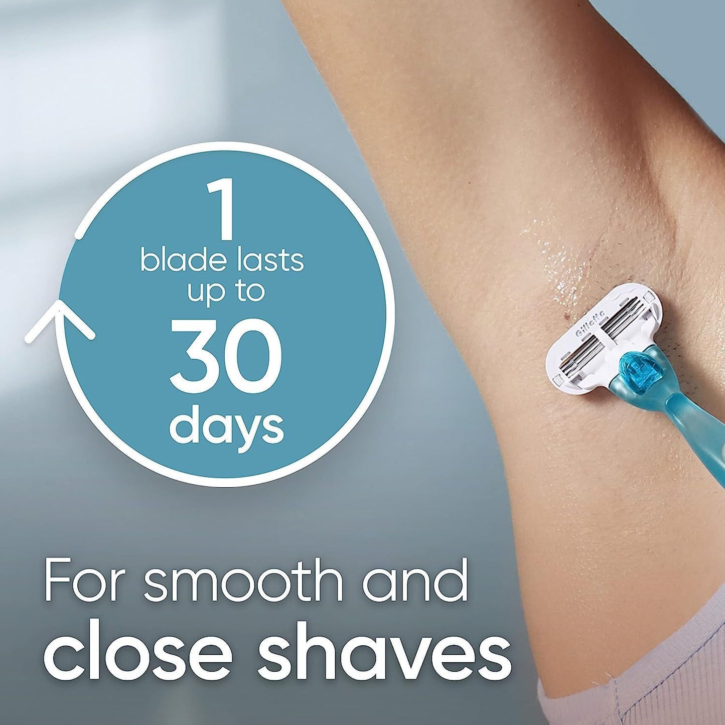 Smooth Razors for Women, Includes 1 Handle, 6 Razor Blade Refills