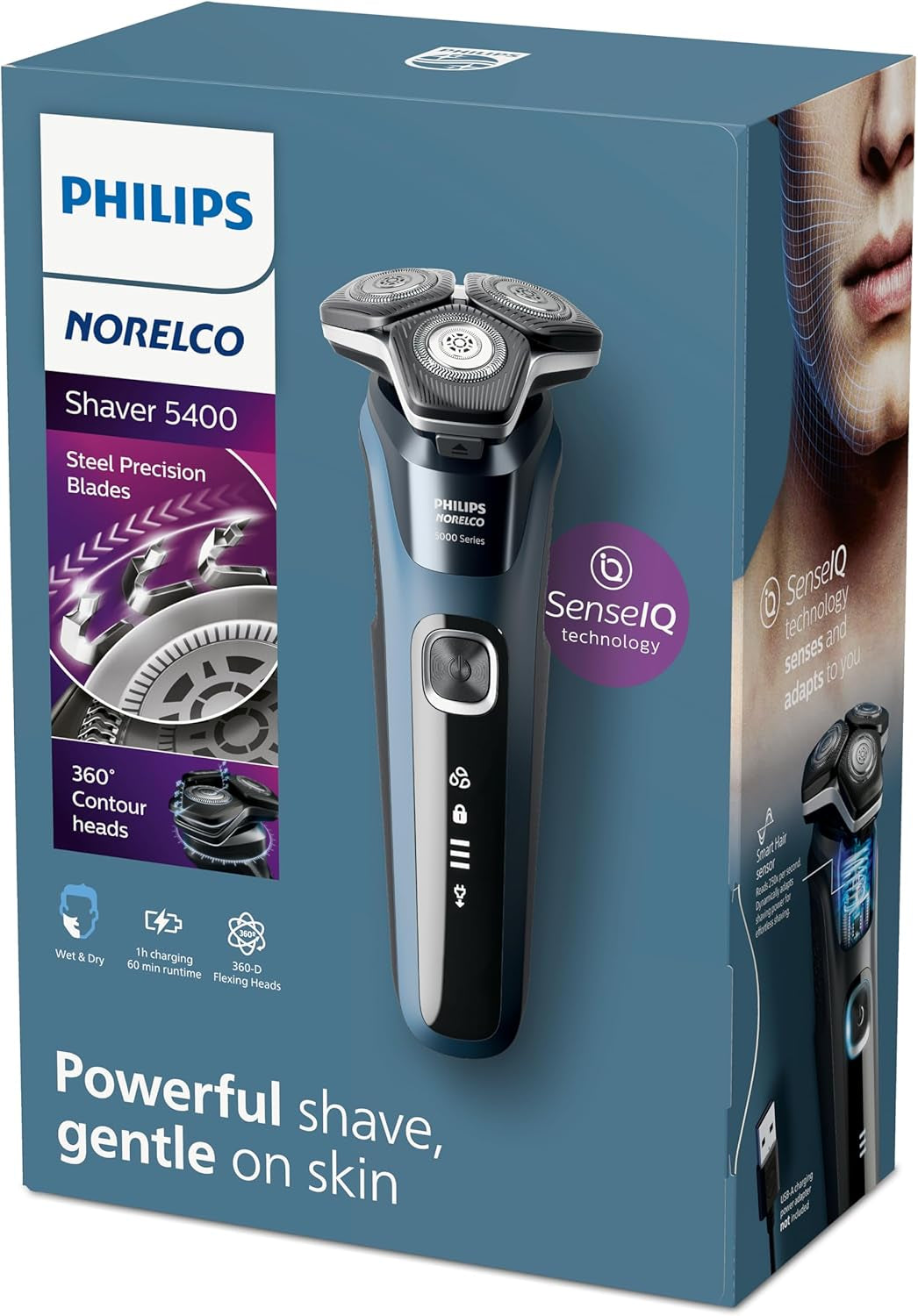 Shaver 5400, Rechargeable Wet & Dry Shaver with Pop-Up Trimmer, S5880/81