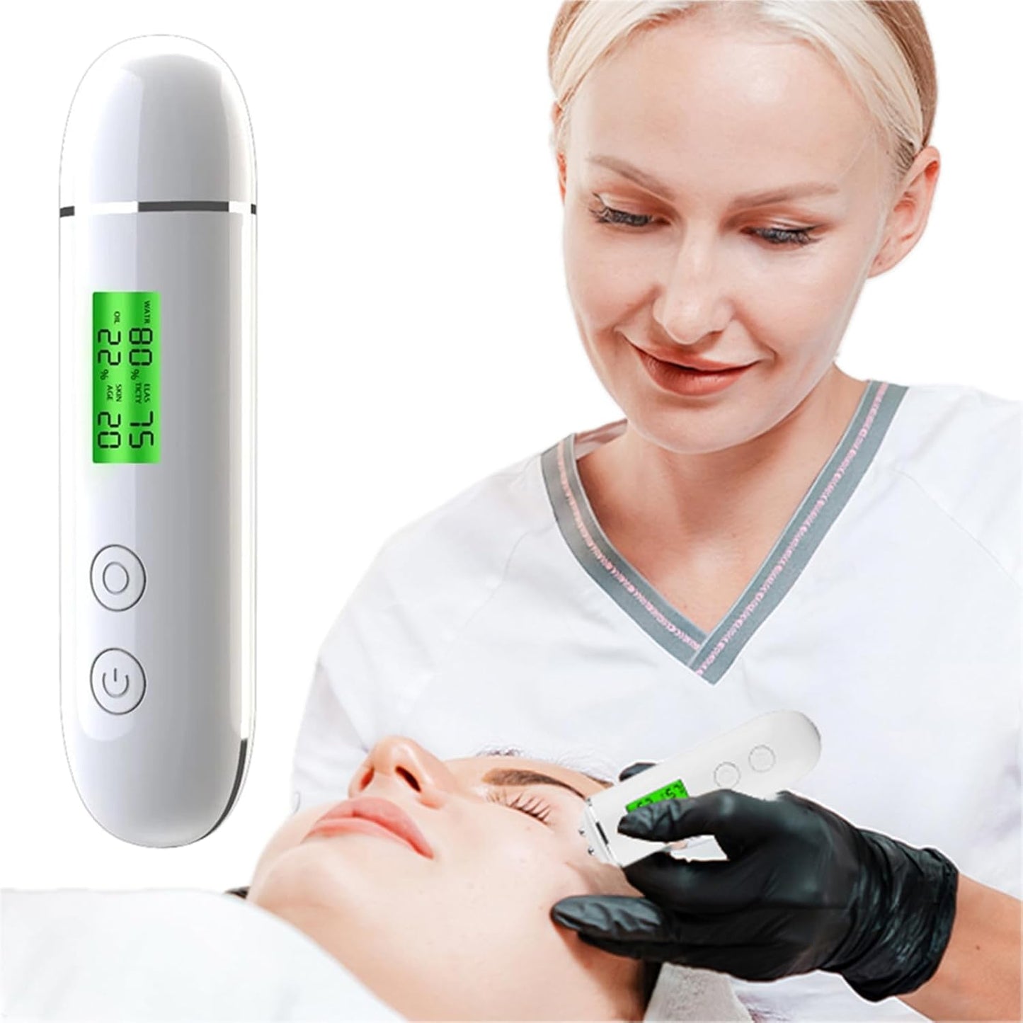 Hydration Monitor,Corneometer Skin Hydration Meter,Skin Analyzer Machine Professional,Multifunctional Hydration Test and Tracking Device for Skincare with Lcd,Skin Hydration Tester