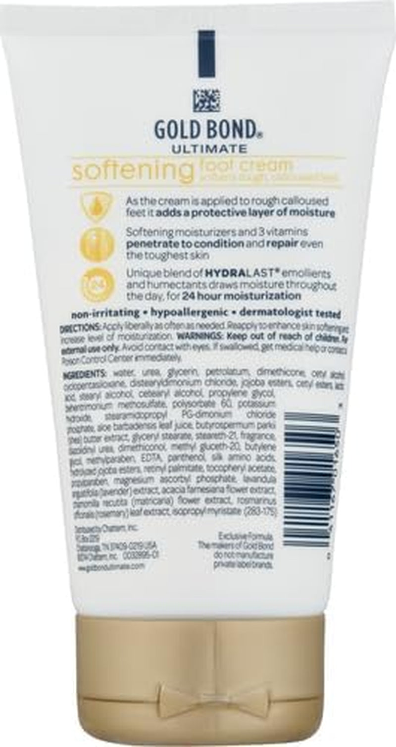 Softening Foot Cream, 4 Oz., with Shea Butter to Soften Rough & Dry Feet