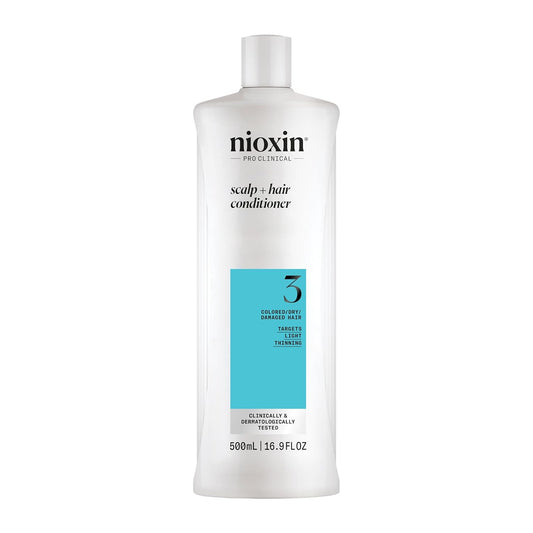 System 3 Scalp + Hair Conditioner |For Colored or Damaged Hair with Light Thinning| with Niacinamide and Biotin