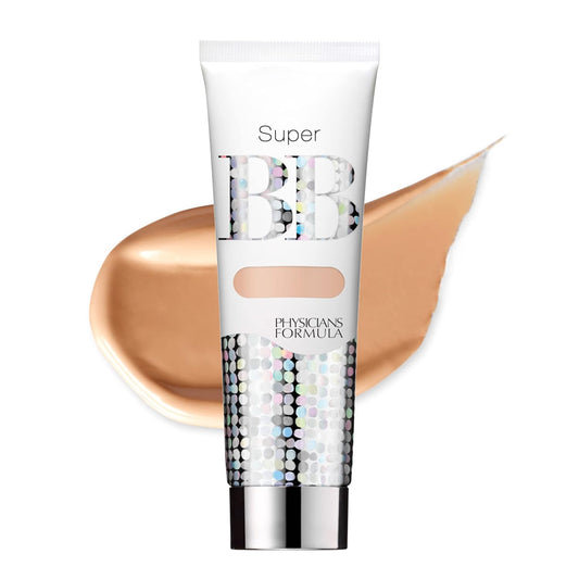 Super BB Cream. All in 1 Tinted Beauty Balm Foundation Cream, Sheer Moisturizing Coverage, Cruelty Free Light/Medium