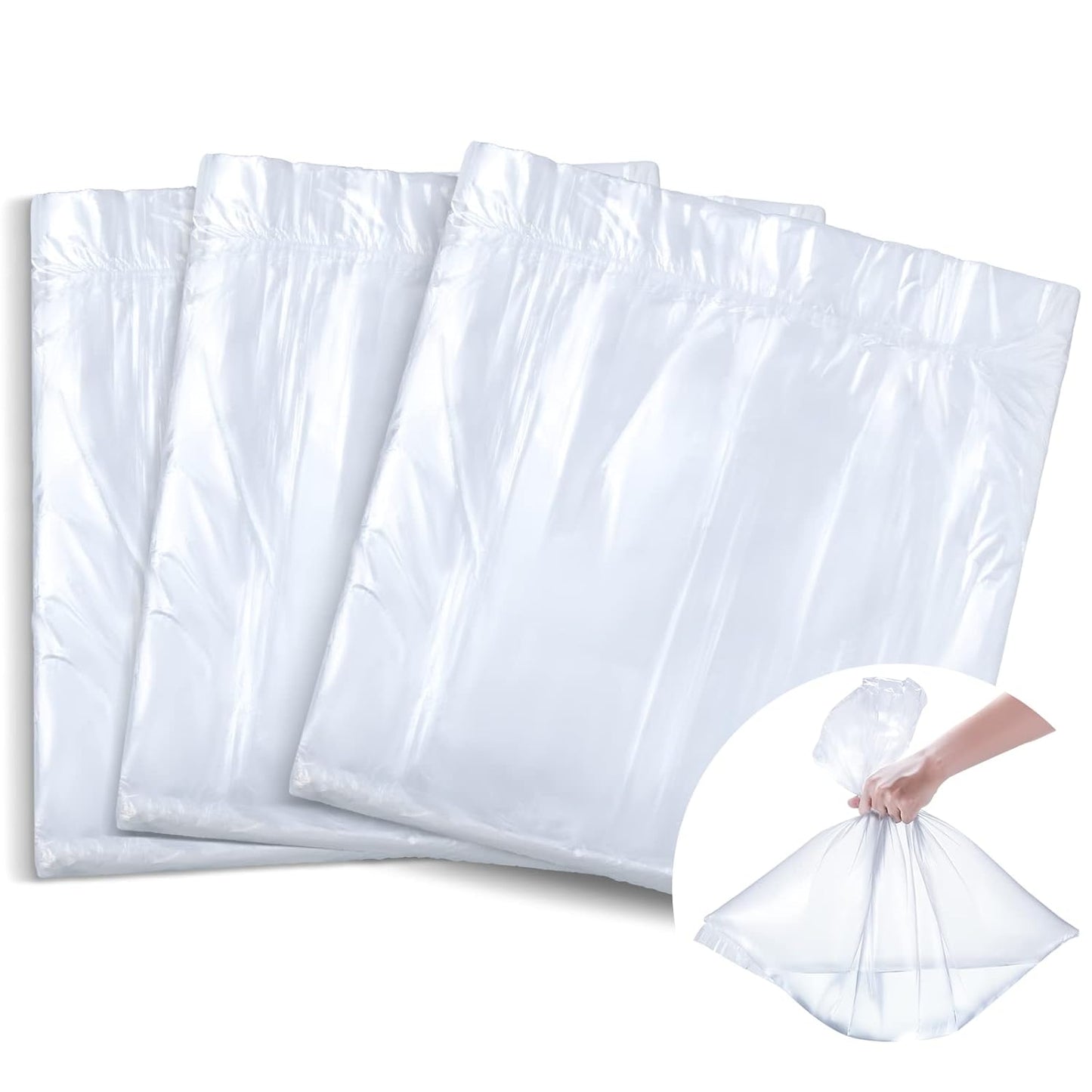 100 Pcs Disposable Foot Tub Liner Portable Bath Bags Plastic Pedicure Spa Bags Thin Large Foot Bath Liners Disposable Spa Hotel Home Use, 25 X 23 Inches