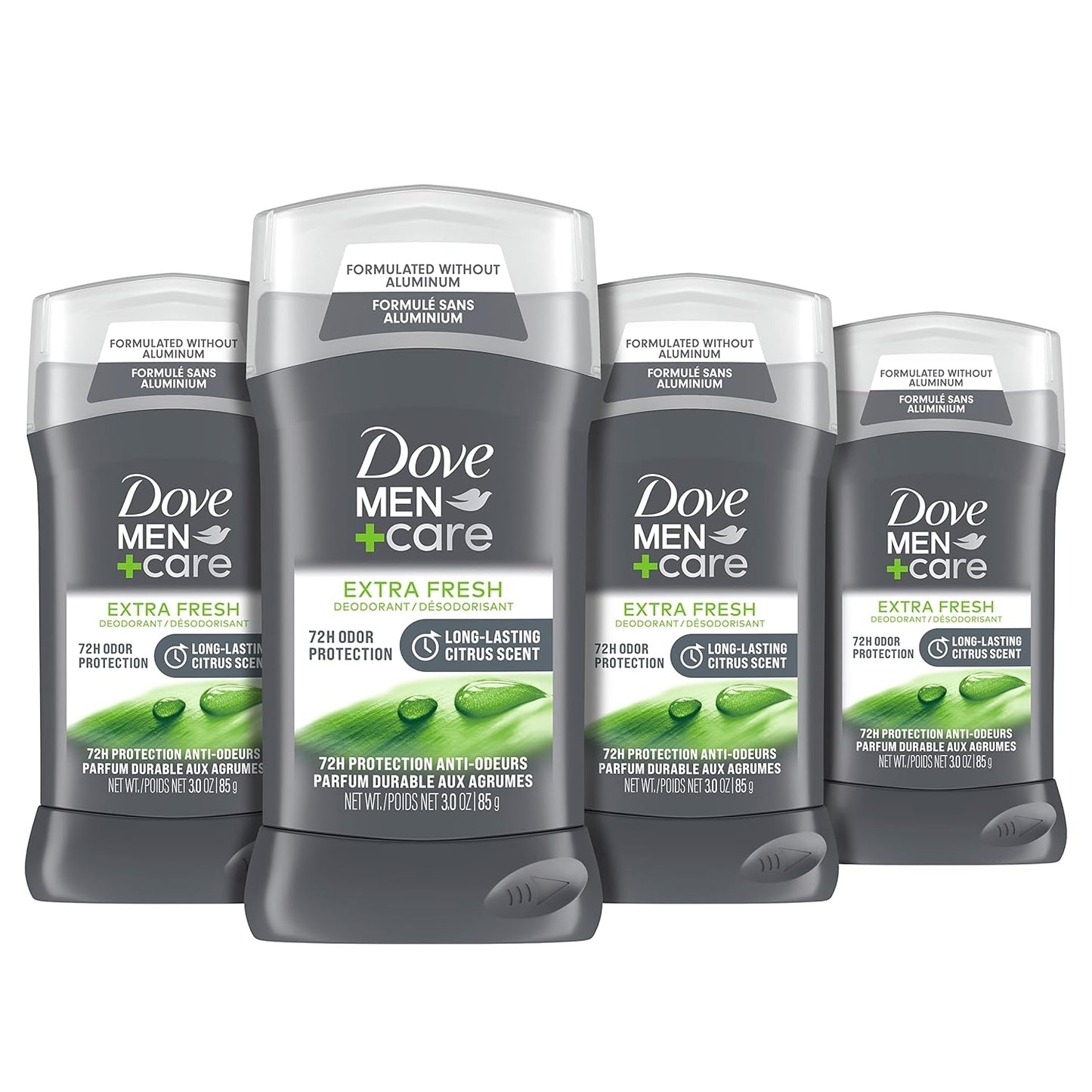 Antiperspirant Deodorant, 72Hr Sweat & Odor Protection, Vitamin E, Triple Moisturizer, 4 Pack