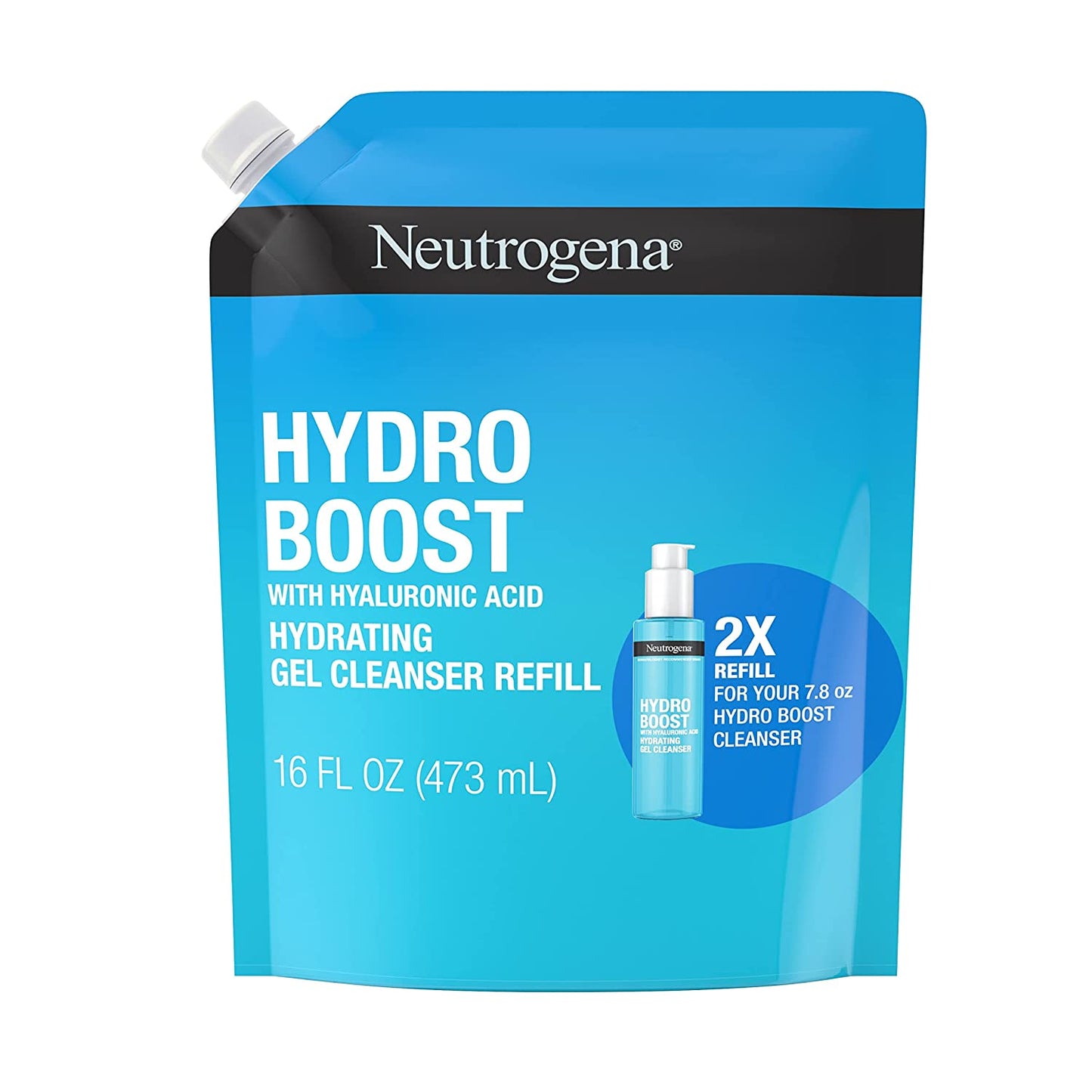 Hydro Boost Facial Cleansing Gel, Hydrating Gentle Face Cleanser and Makeup Remover with Hyaluronic Acid, Hypoallergenic Formula, 7.8 FL OZ