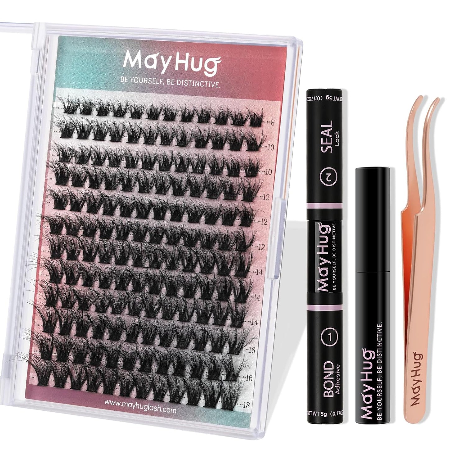 Lash Clusters DIY Eyelash Extensions 144 Clusters Lashes D Curl 3D Eyelash Clusters Extensions Fluffy Wispy Lashes Cluster Fluffy Effect & Ultra-Soft & Super Light & DIY at Home (Prism)