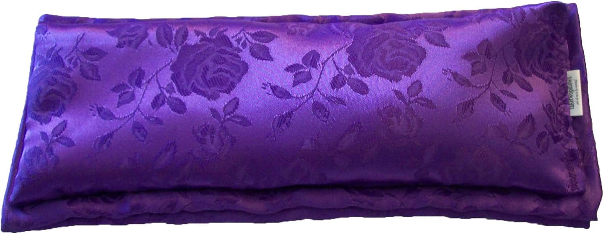 (Take Two Pillows) One Long Flax Seed and Lavender Silky Satin Eye Pillow with Matching Slip Cover (10 X 4 X 0.8 Inches) Don’T Take Pills! Take Pillows!