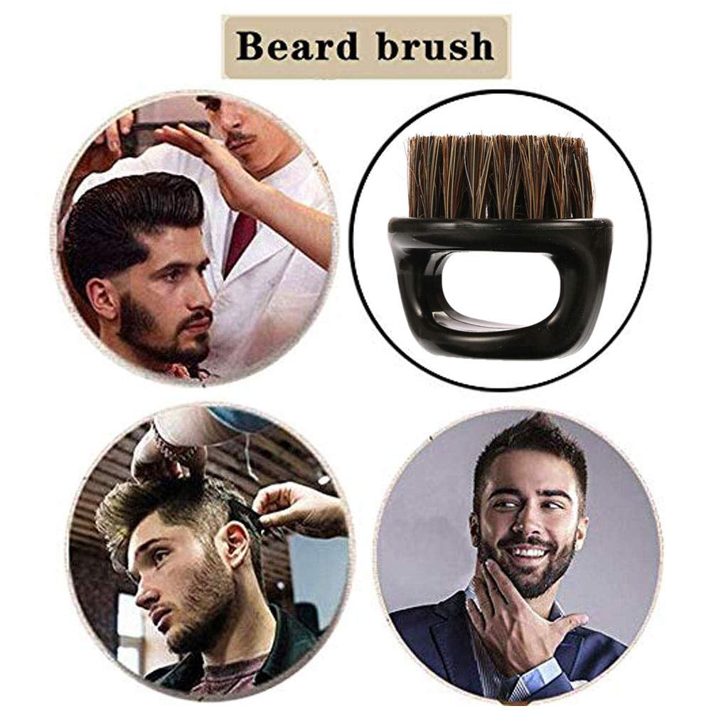 2-Pack Knuckle Brush for Barbers -  Barber Brush for Fades (Essential Tool for Professional Barbering & Grooming Services), Beard Brush Neck Face Duster Brush for Hairdressing Salon Household