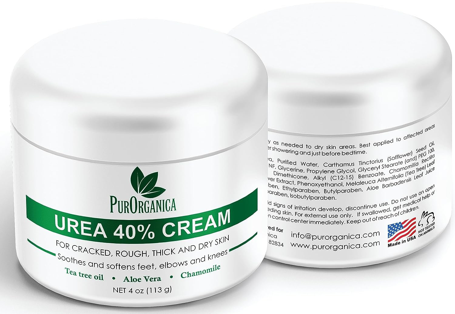 Urea 40% Cream – Made in USA – Foot Cream for Thick, Cracked, Rough, Dead & Dry Skin - Corn, Callus and Dead Skin Remover, Toenail Softener, Moisturizer for Feet, Elbows, Hands and Knees