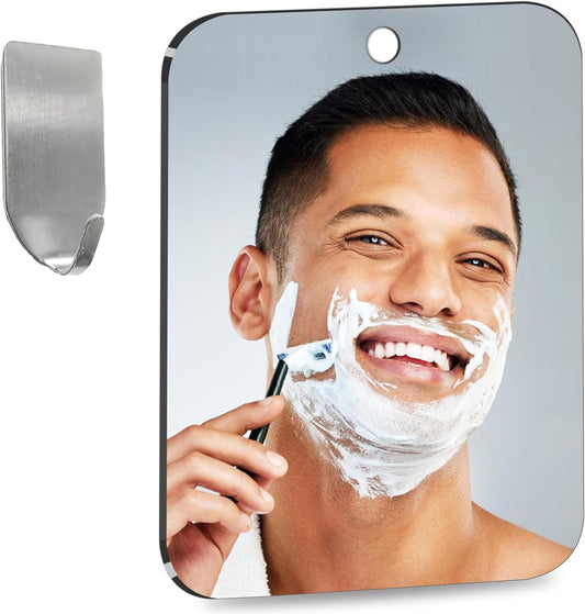 Shower Mirror Fogless for Shaving,(Medium 6 in X8 In) Fogless Mirror for Shower,Plastic Small Wall Mirror for Locker Mirror,Unbreakable Shower Little Mirror,Camping Trip Mirror,Bathroom Wall Hanging