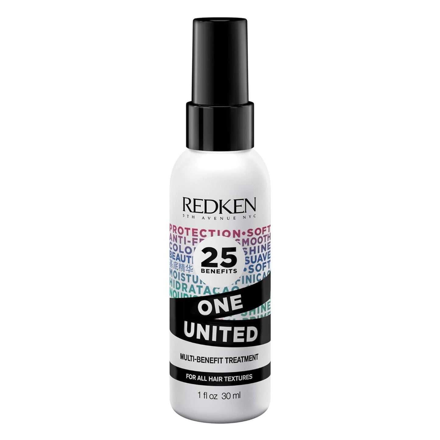 Redken One United All-In-One Leave in Conditioner - Multi-Benefit Treatment for All Hair Types, Heat Protectant Spray, Paraben Free