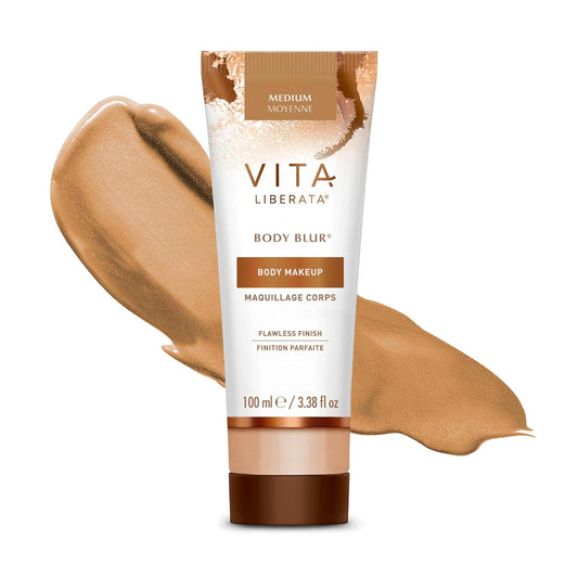 Body Blur, Leg and Body Makeup. Skin Perfecting Body Foundation for Flawless Bronze, Easy Application, Radiant Glow, Evens Skin Tone, New Packaging