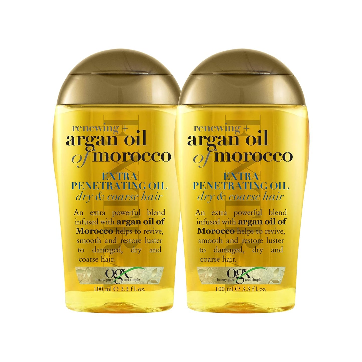 Extra Strength Argan Oil Hair Treatment, 3.3 Fl Oz - Deep Moisturizing Serum for Dry, Damaged & Coarse Hair, Paraben & Sulfate-Free