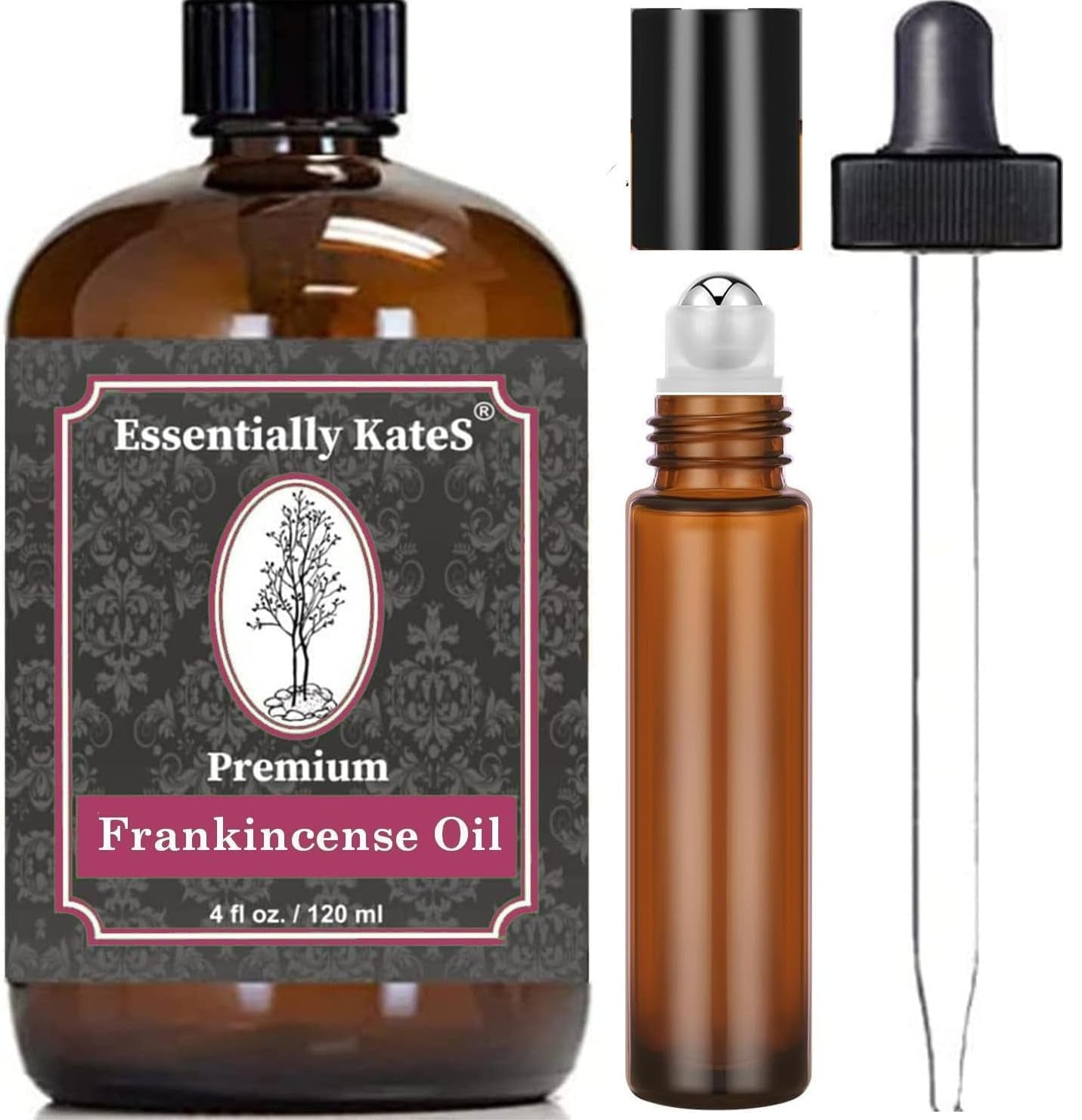 Peppermint Essential Oil 4 Oz. with Huge Glass Bottle, Glass Dropper, and Sprayer. Detailed User'S Guide E-Book. Skin Care, Garden Care, and Hair Care.