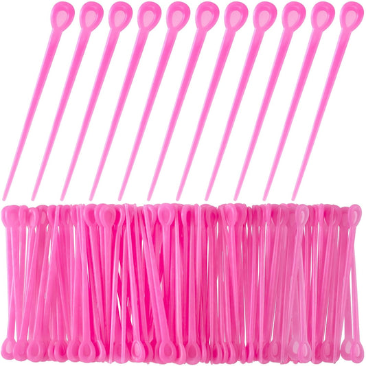 100Pcs Brush Hair Roller Pick, Plastic Hair Roller Locking Tools, Hair Curler Roller Pin Rod Crochet Accessories for Women Girls Hair Curling Styling -Pink