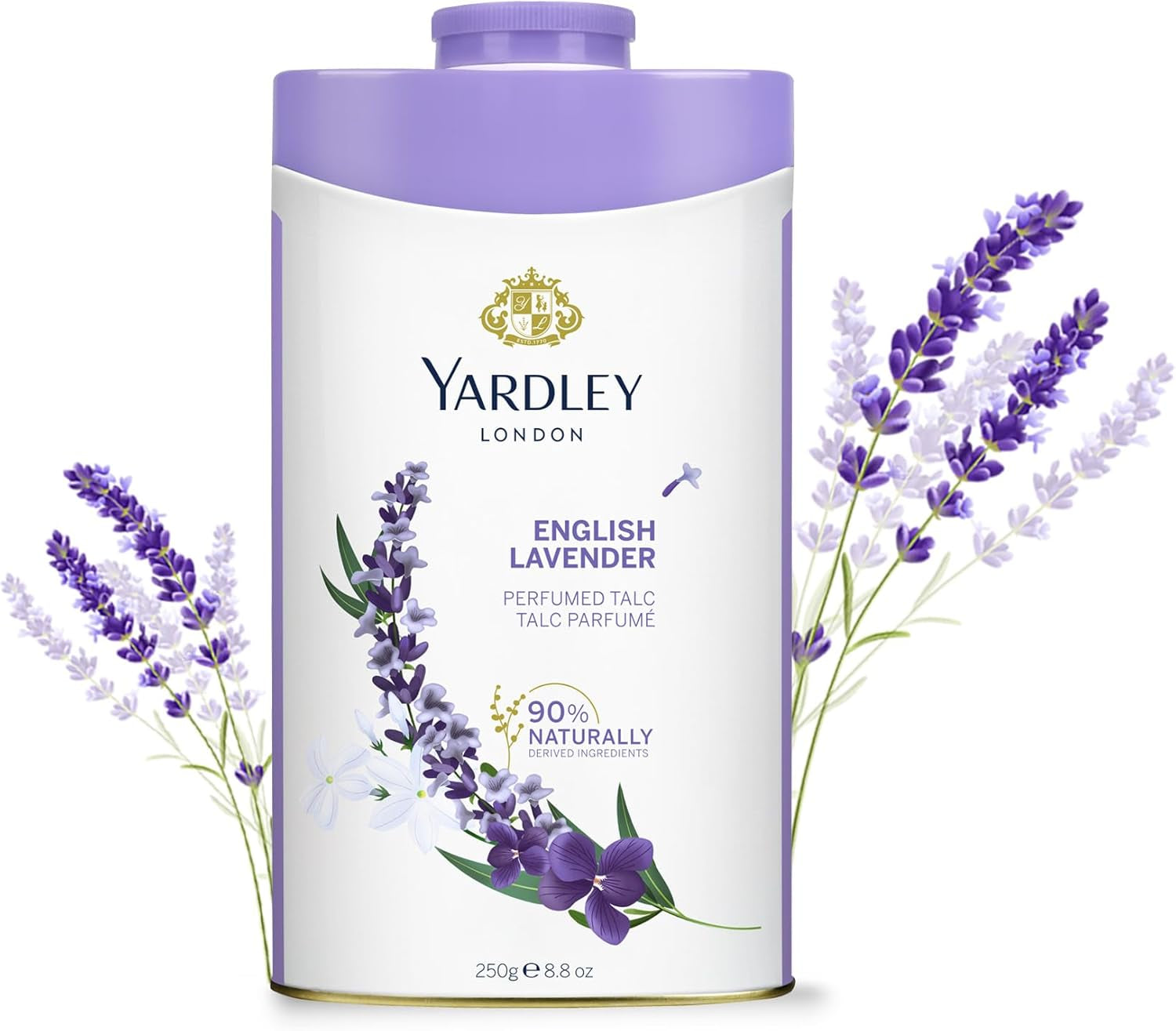 London English Lavender Perfumed Deodorizing Talc Talcum Powder 100Gm, 3.5 Ounce